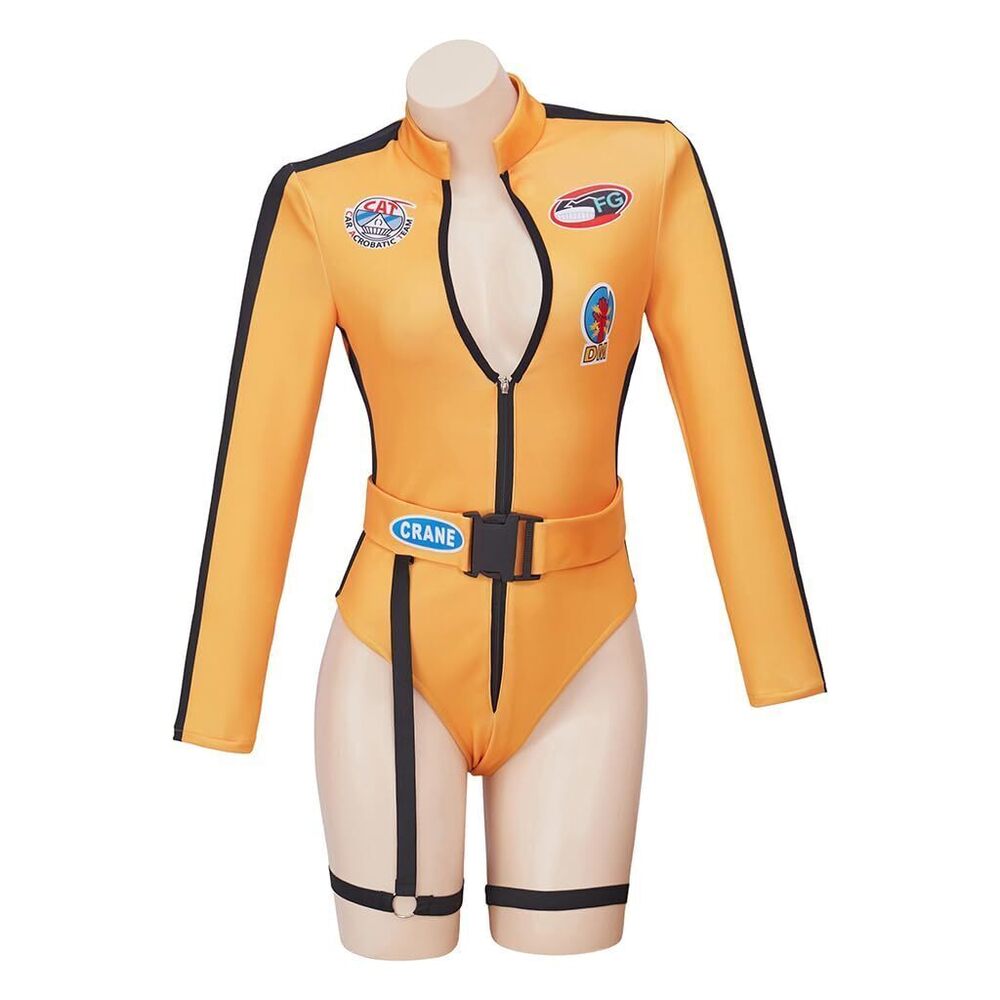 4497 The Bride Costume Kill Bill Cosplay Costume Yellow Jumpsuit Bodysuit